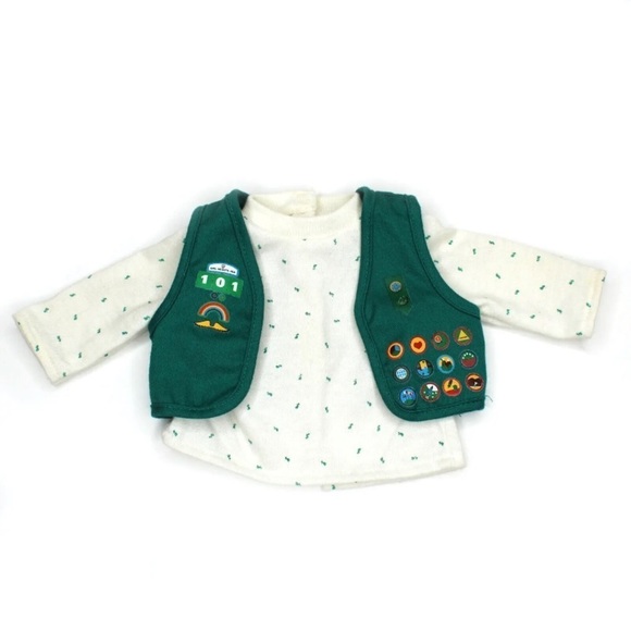 Pleasant Company American Girl Doll Girl Scout Vest & Top Uniform  1996 T2 - Picture 1 of 9